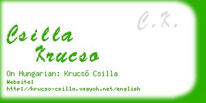 csilla krucso business card