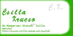 csilla krucso business card